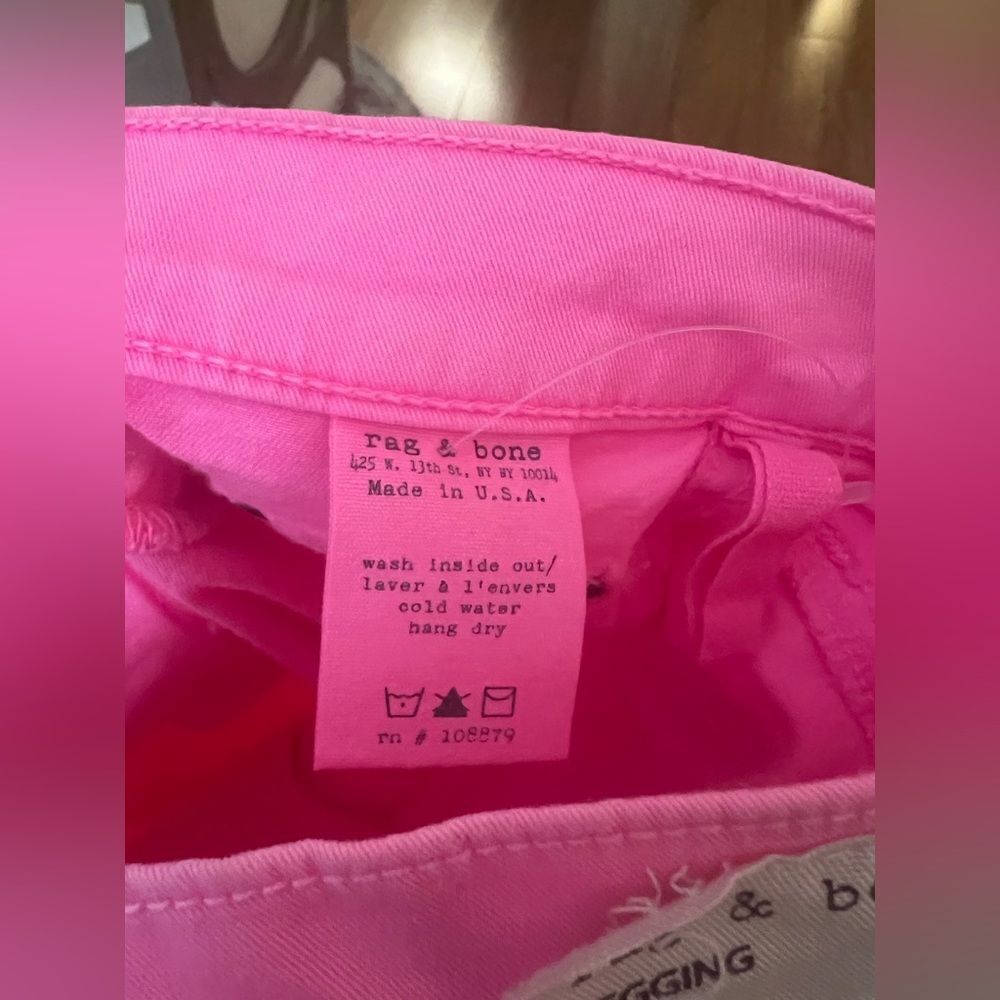 Rag & Bone neon pink jean legging size 25 - Picture 12 of 12
